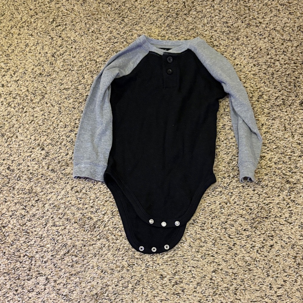 Garanimals Black and Gray Long Sleeve Bodysuit